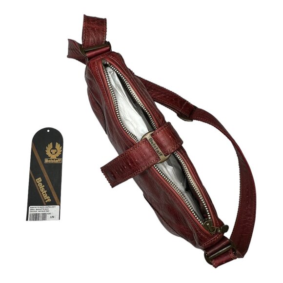 Authentic Belstaff Antique Red Leather Baguette Purse Shoulder Bag NWT - Picture 2 of 4